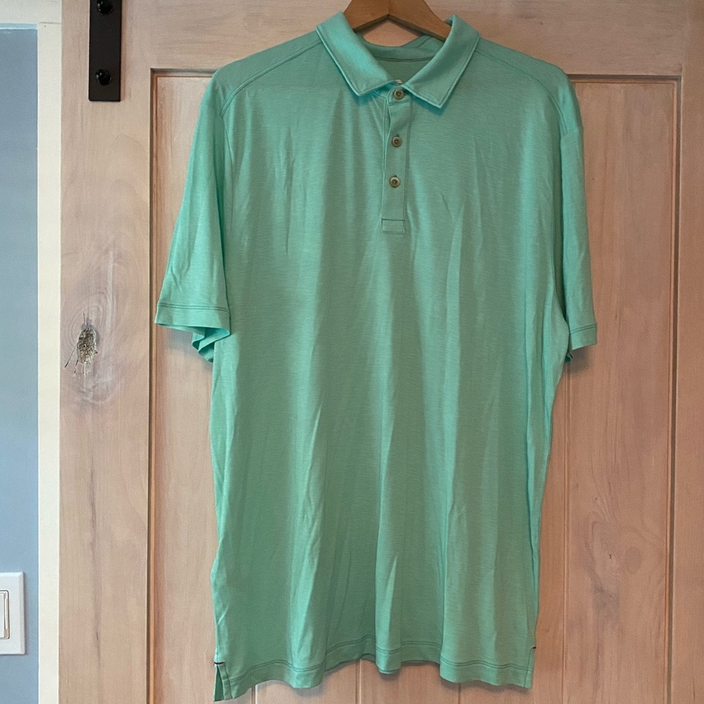 Men’s Tommy Bahama Seafoam Green Polo Shirt